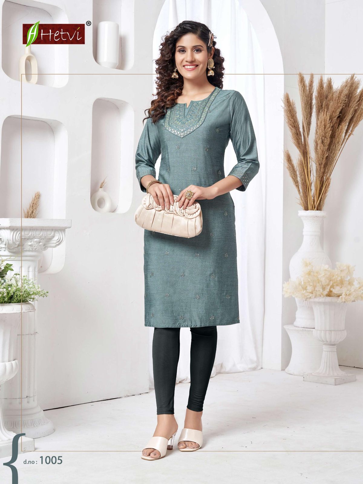 Devki By Hetvi Heavy Rayon Embroidered Kurtis Suppliers In India
